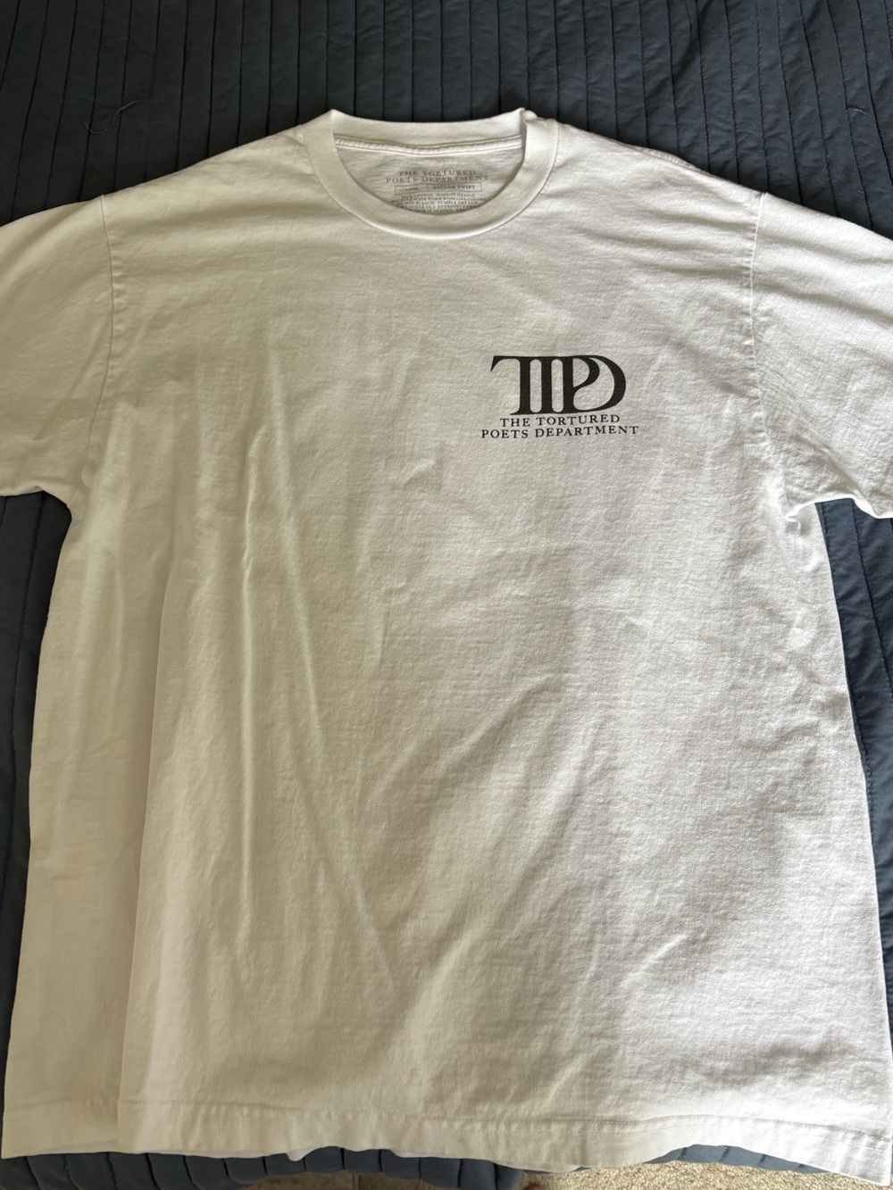 The Tortured Poets Department White Logo Tee